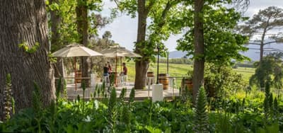 Elgin Vintners tasting room tables outside
