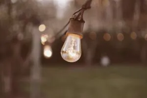lights hanging outside
